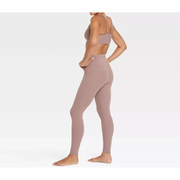 Womens Soft Ultra High-Rise Pocketed Leggings All in Motion ( Sz-XS) Light Brown - Picture 1 of 6